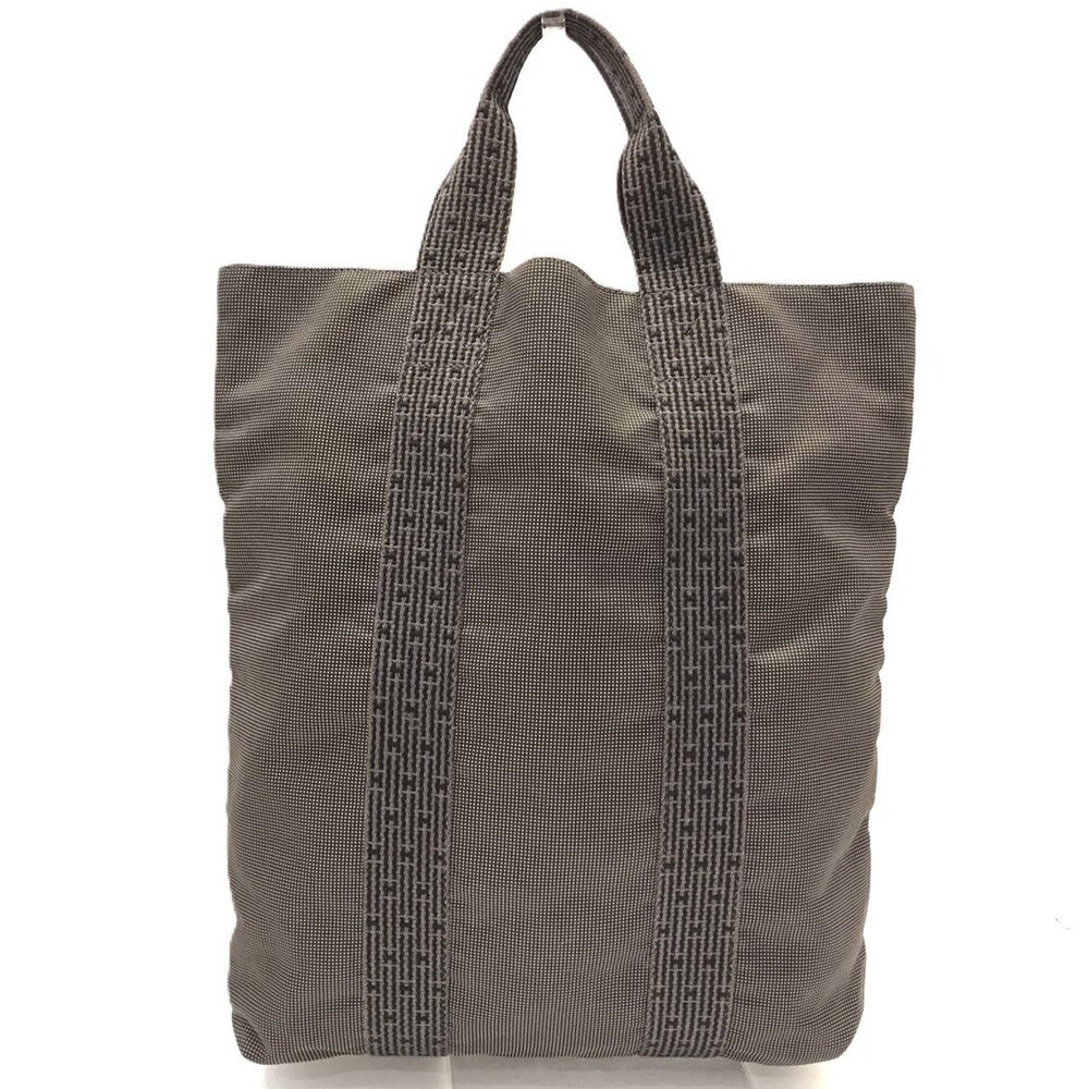 Hermes Herline Cabas Tote Bag, Canvas, Gray, Handbag H HERMES